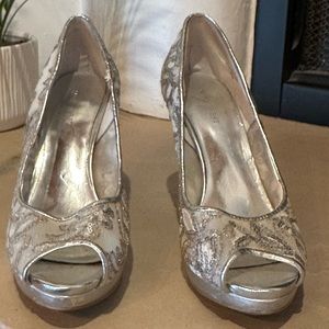 Nine West Silver Princess heels size 7.5